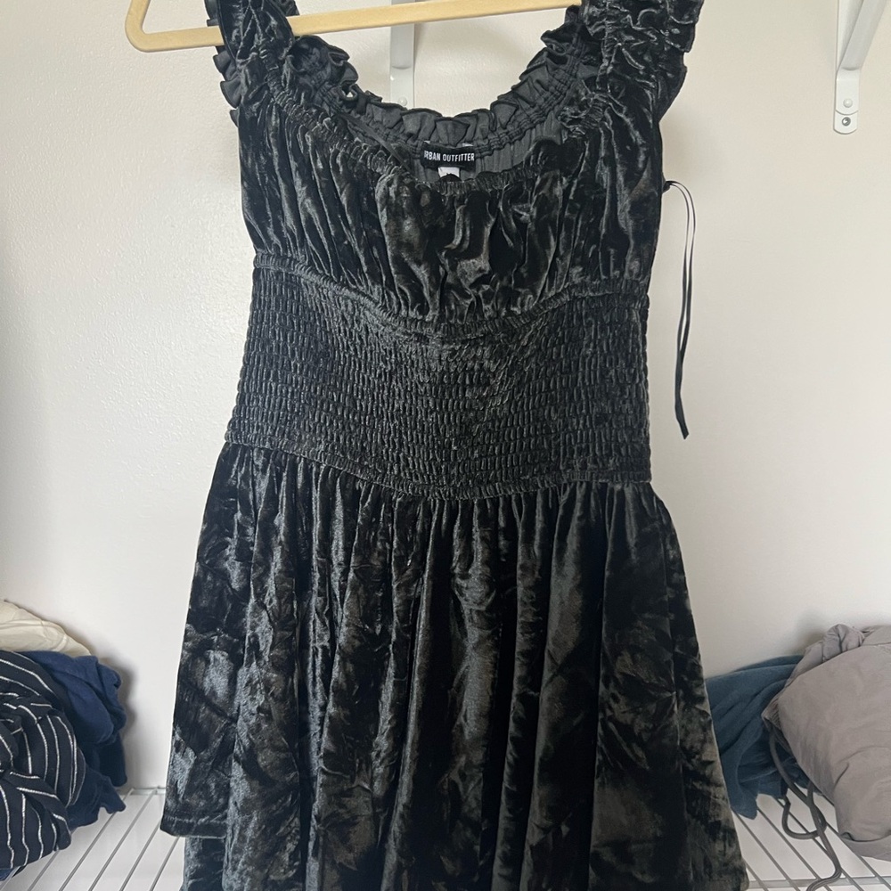 Black Velvet High Low Dress